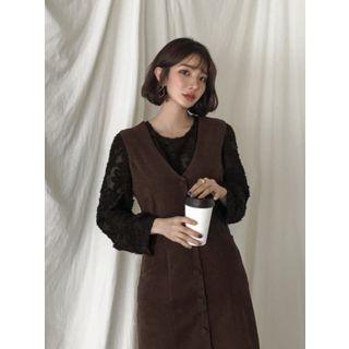 Sleeveless Velvet Midi Mermaid Dress