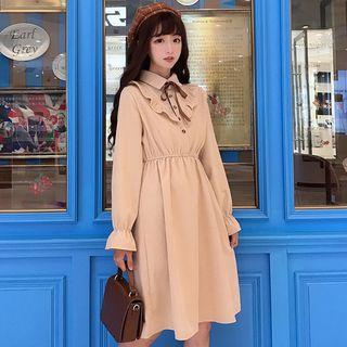 Ruffle Trim Shirtdress