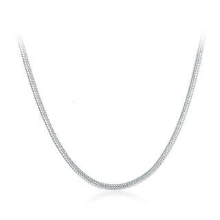 Fashion Simple 2mm Snake Necklace 50cm Silver - One Size