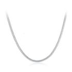 Fashion Simple 2mm Snake Necklace 50cm Silver - One Size