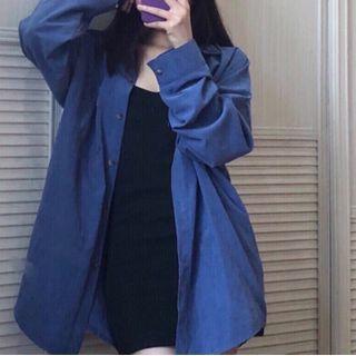 Plain Shirt / Spaghetti Strap Mini Sheath Knit Dress