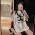 Loose-fit Bear-print T-shirt White - One Size