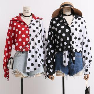 Two-face Polka-dot Blouse