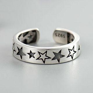 925 Sterling Silver Star Open Ring S925 Sterling Silver - Stars - One Size