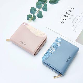 Sequined Panel Short Wallet
