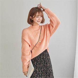 Mock-neck Dolman-sleeve Sweater