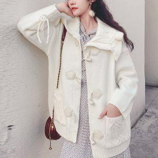 Toggle-front Cardigan Off-white - One Size