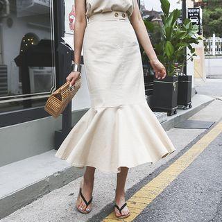 Linen Long Mermaid Skirt