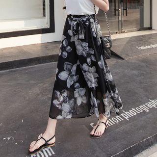 High-waist Floral Printed Loose-fit Pants (various Design)