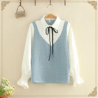Set: V-neck Knit Tank Top + Shirt
