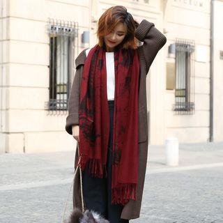 Printed Fringe Scarf