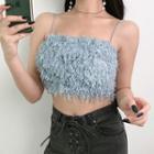 Fringed Cropped Camisole Top