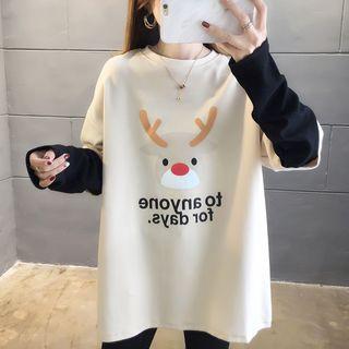 Deer Mock Two Piece Long-sleeve T-shirt
