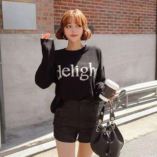 Crew-neck Letter Sweater