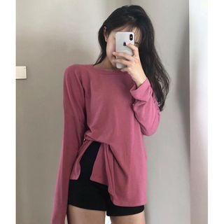 Loose-fit Slited T-shirt
