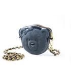 Bow Bear 3d Handbag Navy Blue - One Size