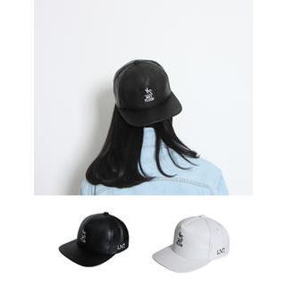 Faux Leather Cap