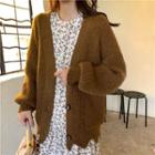 Scallop Edge Chunky Knit Cardigan