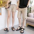 Couple Matching Pinstripe Shorts