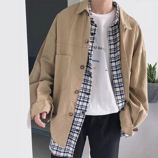 Couple Matching Buttoned Trench Jacket