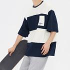 Pocket-front Color-block Oversized Tee