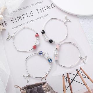 Faux Crystal Bead Fish Tail Bracelet