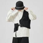 Asymmetrical Buckled Vest Black - One Size