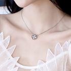 925 Sterling Silver Clover Pendant Necklace As Shown In Figure - One Size