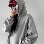 Basic Napped Cotton Hoodie
