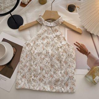Lace Floral Halter Top