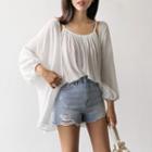 Set: Open-front Cardigan + A-line Camisole Top