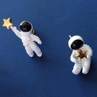 Astronaut Earring 1 Pair - White - One Size