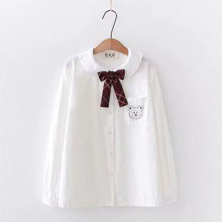 Bear Printed Long-sleeve Shirt