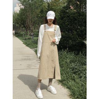Cotton Suspender Long Jumper Dress