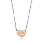 Ip Rose Gold Share Of Love Heart Pendant Ip Rose Gold - One Size