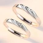 Couple Matching Wings Sterling Silver Open Ring