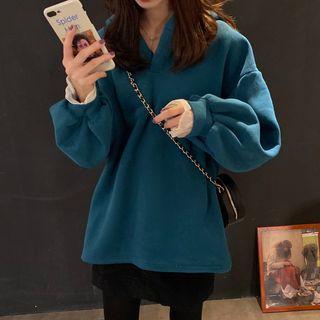 Plain Mock Two Piece Sweatshirt (fleece Lined)