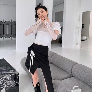 Asymmetrical Bow A-line Skirt