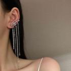 Set Of 2: Fringed Alloy Earring (various Designs) Set Of 2 Pcs - Silver - One Size