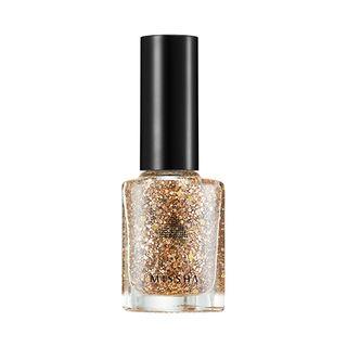 Missha - Self Nail Salon Glitter Look (#g027 Gold Soleil) 8ml