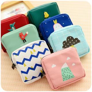 Cartoon Print Zip Pouch