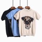Dog-embroidered Short-sleeved Knit Sweater