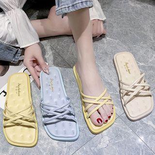 Square-toe Flat Sandals