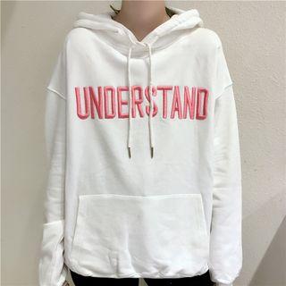 Embroidered Hooded Long-sleeve Top