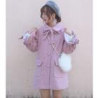 Tie-neck Button Coat
