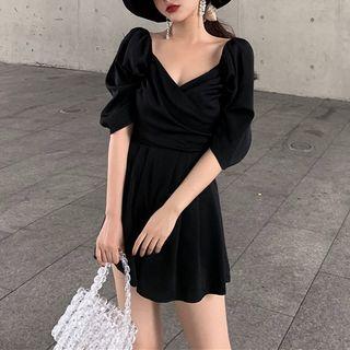 V-neck A-line Dress As Shown In Figure - One Size