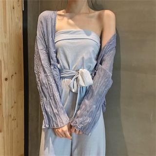Plain Lace-up Jumper Pants