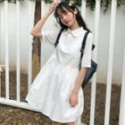 Short-sleeve A-line Shirtdress White - One Size