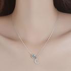 Moon & Moonstone Pendant Sterling Silver Necklace Necklace - Silver - One Size