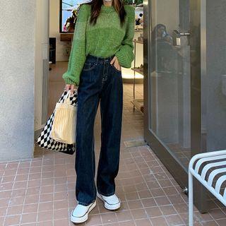 Heart Print Loose Fit Jeans